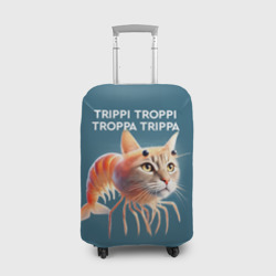Чехол для чемодана 3D Trippi troppi troppa trippa - brainrot cat meme