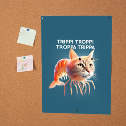 Постер Trippi troppi troppa trippa - brainrot cat meme - фото 2