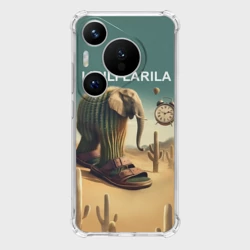 Чехол для Huawei Pura 70 Pro Слон кактус - брейнрот мем