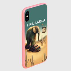 Чехол для iPhone XS Max матовый Слон кактус - брейнрот мем - фото 2