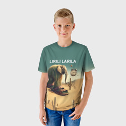 Детская футболка 3D Слон кактус - брейнрот мем - фото 2