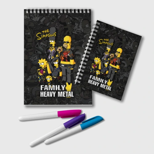 Блокнот Family Heavy Metall симпсоны