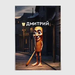 Постер Дмитрий с битой - Тун Тун Тун Сахур мем