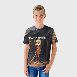 Детская футболка 3D Дмитрий с битой - Тун Тун Тун Сахур мем - фото 2