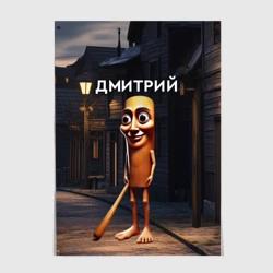 Постер Дмитрий с битой - Тун Тун Тун Сахур мем