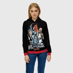 Женская толстовка 3D Cartoon drunk stars - lets drunk today  - фото 2
