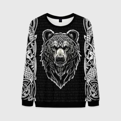 Мужской свитшот 3D Медведь в кельтском стиле и рунах