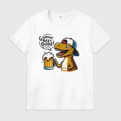 Мужская футболка хлопок Отличное пиво - чувак