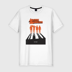 Мужская футболка хлопок Slim Arctic monkeys got rock