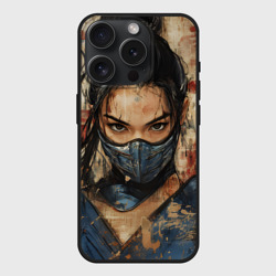 Чехол силиконовый для Apple iPhone 15 Pro матовый Китана в китайском стиле
