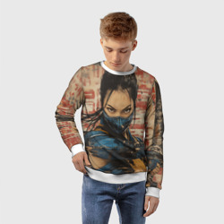 Детский свитшот 3D Боец Мортал комбат Китана - фото 2