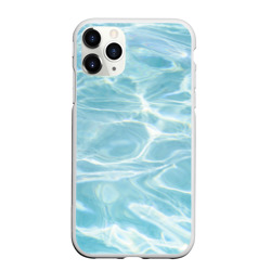 Чехол для iPhone 11 Pro Max матовый Голубая вода текстура 