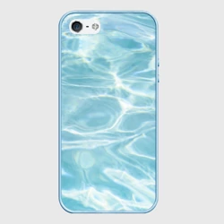 Чехол для iPhone 5/5S матовый Голубая вода текстура 