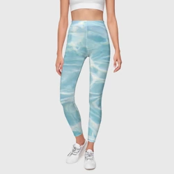 Леггинсы 3D Голубая вода текстура  - фото 2