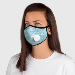 Маска из неопрена Голубая вода текстура  - фото 2