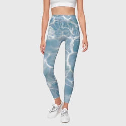 Леггинсы 3D Лазурная водная гладь текстура  - фото 2