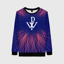 Женский свитшот 3D Powerwolf red energy