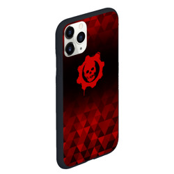 Чехол для iPhone 11 Pro Max матовый Gears of War red poly - фото 2