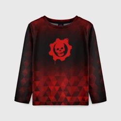 Детский лонгслив 3D Gears of War red poly