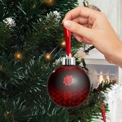 Ёлочный шар Gears of War red poly - фото 2