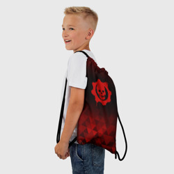 Рюкзак-мешок 3D Gears of War red poly - фото 2