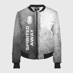 Женский бомбер 3D Spirited Away - grey gradient по-вертикали