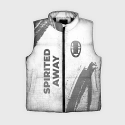 Женский жилет утепленный 3D Spirited Away - white gradient вертикально