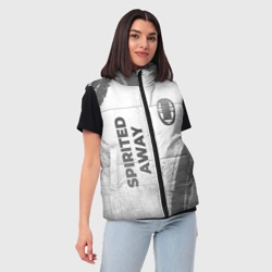 Женский жилет утепленный 3D Spirited Away - white gradient вертикально - фото 2