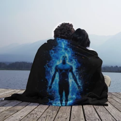 Плед 3D Плавец в синем пламени - фото 2