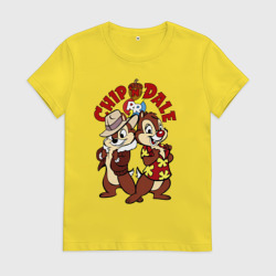 Женская футболка хлопок Чип и Дейл - спасатели