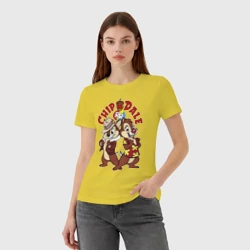 Женская футболка хлопок Чип и Дейл - спасатели  - фото 2