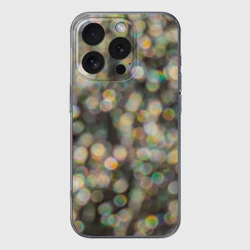 Чехол для iPhone 16 Pro Max силиконовый с защитой камеры Мерцающие ночные огни боке эффект