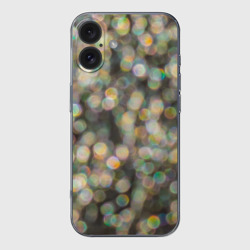 Чехол для iPhone 16 силиконовый с защитой камеры Мерцающие ночные огни боке эффект
