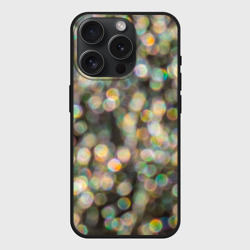 Чехол силиконовый для Apple iPhone 15 Pro Мax матовый Мерцающие ночные огни боке эффект