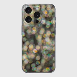 Чехол для iPhone 15 Pro Max силиконовый с защитой камеры Мерцающие ночные огни боке эффект
