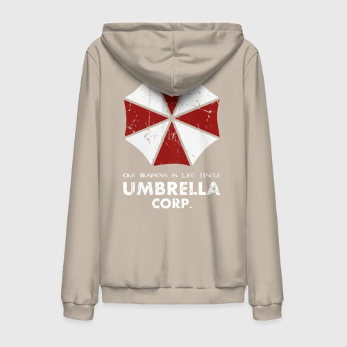 Мужская толстовка на молнии хлопок Umbrella corporation logo
