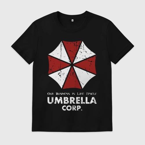 Мужская футболка хлопок Umbrella corporation logo