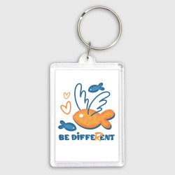 Брелок прямоугольный 35*50 Летающая рыба, Be different