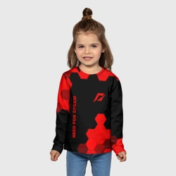 Детский лонгслив 3D Need for Speed - red gradient вертикально - фото 2