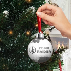 Ёлочный шар Tomb Raider - white gradient по-горизонтали - фото 2