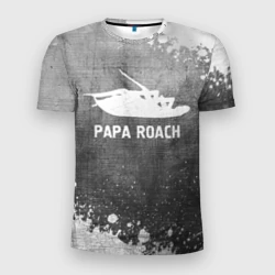 Мужская футболка 3D Slim Papa Roach - grey gradient