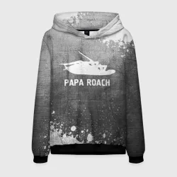 Мужская толстовка 3D Papa Roach - grey gradient