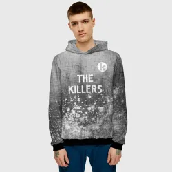 Мужская толстовка 3D The Killers - grey gradient посередине - фото 2
