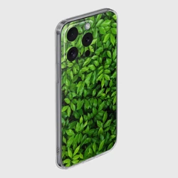 Чехол для iPhone 15 Pro Max силиконовый с защитой камеры Листва текстура - фото 2