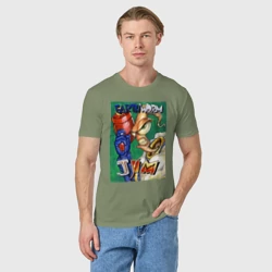 Мужская футболка хлопок Earth worm Jim with gun - фото 2