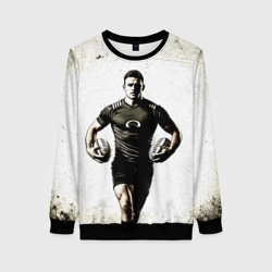 Женский свитшот 3D Регбист с двумя мячами
