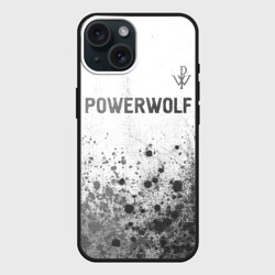 Чехол силиконовый для Apple iPhone 15 матовый Powerwolf - white gradient посередине
