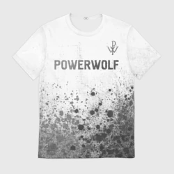 Мужская футболка 3D Powerwolf - white gradient посередине