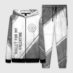 Женский костюм 3D Bullet For My Valentine - white gradient вертикально