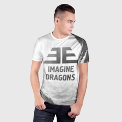 Мужская футболка 3D Slim Imagine Dragons - white gradient - фото 2